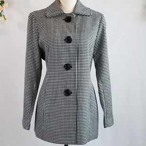 Briggs NY Houndstooth Wool Blend Coat